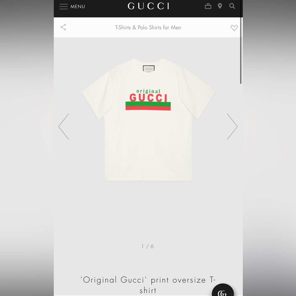 'Original Gucci' print oversize T- shirt